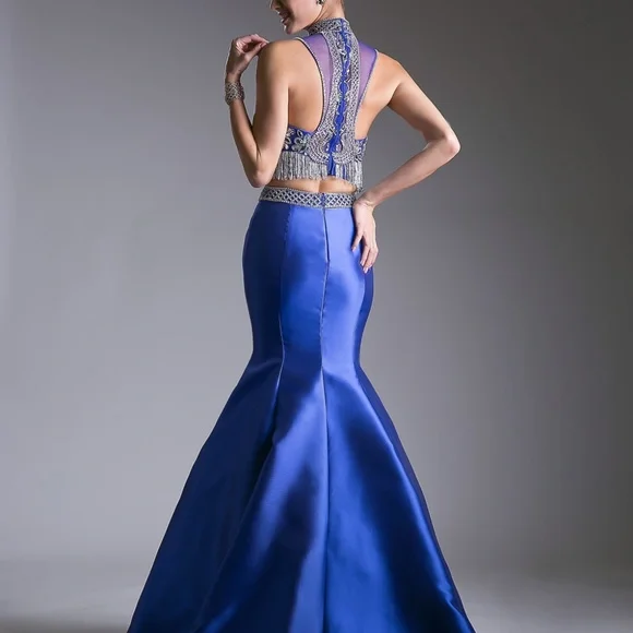 NEW Beaded Bodice 2 Piece Mermaid Dress CD84016 - Picture 2 of 3